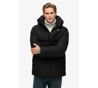 Steppjacke SUPERDRY "HOODED 5 BAFFLE SPORTS PUFFER", Herren, Gr. M, schwarz, Web, Obermaterial: 100% Polyester, unifarben, relaxed fit normal, Jacken Steppjacke, Kunstfaser, relaxed fit (73158564-M)