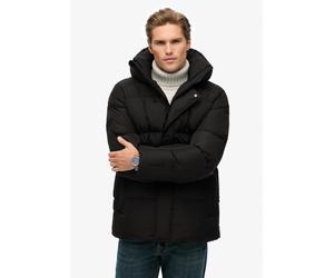 Steppjacke SUPERDRY "HOODED 5 BAFFLE SPORTS PUFFER", Herren, Gr. XXL, schwarz, Web, Obermaterial: 100% Polyester, unifarben, relaxed fit normal, Jacken Steppjacke, Kunstfaser, relaxed fit (73158564-XX