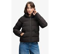 Steppjacke SUPERDRY "HOODED CITY PADDED JACKET", Damen, Gr. M, schwarz, Steppware, Obermaterial: 100% Polyester, unifarben, relaxed fit normal, Jacken Steppjacke, Kunstfaser, relaxed fit (19332725-M)