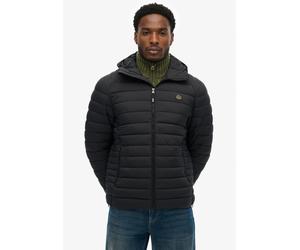 Steppjacke SUPERDRY "Hooded Fuji Lite Jacket", Herren, Gr. 3XL, schwarz, Steppware, Obermaterial: 100% Nylon, unifarben, hüftlang, Jacken Steppjacke, slim fit Form, mit Kapuze (25925326-XXXL) schwarz