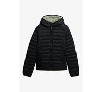 Steppjacke SUPERDRY "HOODED FUJI LITE PADDED JACKET", Damen, Gr. S, schwarz, Steppware, Obermaterial: 100% Nylon, unifarben, slim fit, Jacken Steppjacke (14417421-S) schwarz