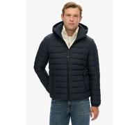 Steppjacke SUPERDRY "HOODED FUJI PADDED JACKET", Herren, Gr. XL, eclipse navy, Web, Obermaterial: 100% Polyester, unifarben, slim fit, Jacken Steppjacke (63060111-XL) eclipse navy