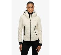 Steppjacke SUPERDRY "HOODED HERITAGE STORM JACKET", Damen, Gr. L, sanftes weiß, Steppware, Obermaterial: 100% Polyester, unifarben, slim fit, Jacken Steppjacke (37753000-L) sanftes weiß