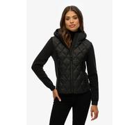 Steppjacke SUPERDRY "HOODED HERITAGE STORM JACKET", Damen, Gr. XL, schwarz, Steppware, Obermaterial: 100% Polyester, unifarben, slim fit, Jacken Steppjacke (41899039-XL) schwarz