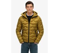 Steppjacke SUPERDRY "HOODED QUILTED WAVE PADDED JKT", Damen, Gr. M, willow grün, Web, Obermaterial: 100% Polyester, unifarben, regular fit, Jacken Steppjacke (97018753-M)