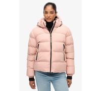 Steppjacke SUPERDRY "HOODED SPORTS PUFFER JACKET", Damen, Gr. XXL, vintage blush, Steppware, Obermaterial: 100% Polyester, unifarben, relaxed fit normal, Jacken Steppjacke, Kunstfaser, relaxed fit (41