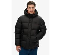 Steppjacke SUPERDRY "HOODED TECH PADDED JKT", Herren, Gr. S, schwarz, Web, Obermaterial: 100% Nylon, unifarben, loose fit, Jacken Steppjacke (76958666-S) schwarz