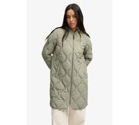 Steppjacke SUPERDRY "LONG ONION QUILT LINER JKT", Damen, Gr. S, grün (light khaki grün), Steppware, Obermaterial: 100% Nylon, unifarben, relaxed fit, Jacken Steppjacke, mit Obermaterial aus Nylon, Rel