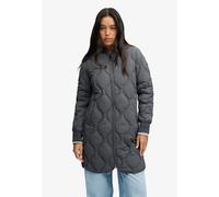 Steppjacke SUPERDRY "LONG ONION QUILT LINER JKT", Damen, Gr. XXL, grau (ebony), Steppware, Obermaterial: 100% Nylon, unifarben, relaxed fit, Jacken Steppjacke, mit Obermaterial aus Nylon, Relaxed Fit,