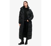 Steppjacke SUPERDRY "MAXI LONGLINE PUFFER JACKET", Damen, Gr. L, schwarz, Web, Obermaterial: 100% Polyester, unifarben, oversize ca. Mitte Wade, Jacken Steppjacke (25606340-L) schwarz