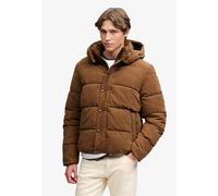 Superdry - Premium Cord Steppjacke mit Kapuze dunkel tabakbraun - Gr. - XL