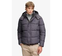 Steppjacke SUPERDRY "PREMIUM HOOD PUFFER JKT", Herren, Gr. S, grau (grau marl), Web, Obermaterial: 100% Polyester, meliert, unifarben, relaxed fit normal, Jacken Steppjacke, Kunstfaser, relaxed fit (1