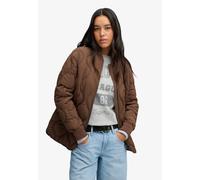 Steppjacke SUPERDRY "SHORT ONION QUILT LINER JKT", Damen, Gr. L, braun (kombicha braun), Steppware, Obermaterial: 100% Nylon, unifarben, relaxed fit normal, Jacken Steppjacke, mit Reißverschluss, aus