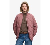 Steppjacke SUPERDRY "SHORT ONION QUILT LINER JKT", Damen, Gr. M, rosa (roan rouge burgundy), Steppware, Obermaterial: 100% Nylon, unifarben, relaxed fit normal, Jacken Steppjacke, mit Reißverschluss,
