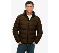 Steppjacke SUPERDRY "SPORTS PUFFER JACKET", Herren, Gr. XL, braun (slate braun), Web, Obermaterial: 100% Polyester, unifarben, relaxed fit, Jacken Steppjacke (70891669-XL) slate braun