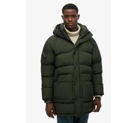 Steppjacke SUPERDRY "XPD LONGLINE BAFFLE PARKA", Damen, Gr. XL, grün (surplus goods olive grün), Web, Obermaterial: 100% Polyester, unifarben, oversize, Jacken Steppjacke (49171448-XL) surplus goods o