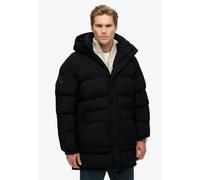 Steppjacke SUPERDRY "XPD LONGLINE BAFFLE PARKA", Damen, Gr. XXL, schwarz (jet schwarz), Web, Obermaterial: 100% Polyester, unifarben, oversize, Jacken Steppjacke (69897209-XXL) jet schwarz