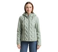 Steppjacke TOM TAILOR, Damen, Gr. M, gleam jade grün, Steppware, Obermaterial: 100% Polyester. Futter: 100% Polyester, unifarben, regular fit normal, elastischer Bund, Jacken Steppjacke, mit Kapuze (6