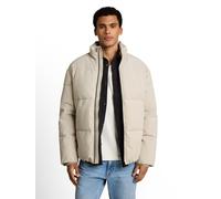 Steppjacke TOM TAILOR DENIM, Herren, Gr. M, beige (dusty beige), Web, Obermaterial: 90% Polyester, 10% Polyamid. Futter: 100% Polyester, regular fit taillenbedeckt, elastischer Bund, Jacken Steppjacke