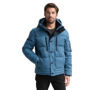 Steppjacke TOM TAILOR, Herren, Gr. XXXL, real teal blau, Obermaterial: 100% Polyester. Futter: 100% Polyester, unifarben, modisch, regular fit taillenbedeckt, Langarm elastischer Bund, Jacken, mit Kap