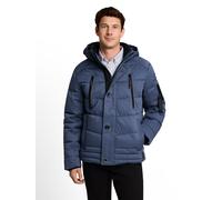 Steppjacke TOM TAILOR, Herren, Gr. S, blau (vintage indigo blau), Web, Obermaterial: 100% Polyester. Futter: 100% Polyester, regular fit taillenbedeckt, elastischer Bund, Jacken Steppjacke, mit Kapuze