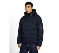 Steppjacke TOM TAILOR, Herren, Gr. XL, blau (sky captain blau), Web, Obermaterial: 100% Polyester. Futter: 100% Polyester, regular fit taillenbedeckt, elastischer Bund, Jacken Steppjacke, mit Kapuze (