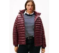 Steppjacke TOMMY HILFIGER CURVE "CRV LW PADDED SLIM JACKET", Damen, Gr. 48, rot (deep burgundy), Steppware, Obermaterial: 100% Nylon. Futter: 100% Polyamid. Wattierung: 100% Polyester, unifarben, slim