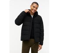 Steppjacke TOMMY HILFIGER "DETACHABLE HOODED BRANDED", Herren, Gr. L, schwarz, Web, Obermaterial: 100% Polyester. Futter: 100% Polyester. Füllung: 100% Polyester, regular fit normal, Jacken Steppjacke