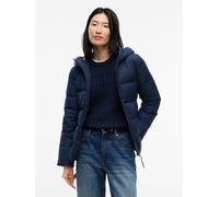 Steppjacke TOMMY HILFIGER "DOWN BRANDED FITTED JACKET", Damen, Gr. XS (34), dunkelblau, Steppware, Obermaterial: 100% Polyester. Futter: 100% Polyamid. Füllung: 70% Daunen, 30% Federn, unifarben, norm