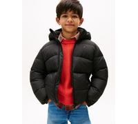 Tommy Hilfiger Teens Regular Fit Daunenjacke mit Steppnähten in Black, Größe 128