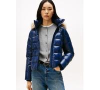 Tommy Hilfiger Slim Fit Daunenjacke in glänzender Optik in Marine, Größe XL