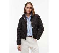 Steppjacke TOMMY HILFIGER "LW DOWN FLAG QUILT JACKET", Damen, Gr. S (36/38), schwarz, Steppware, Obermaterial: 100% Polyester. Futter: 100% Polyester. Füllung: 90% Daunen, 10% Federn, unifarben, kurz,