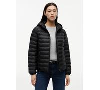 Tommy Hilfiger Damen Daunenjacke Padded Global Stripe Jacket mit Kapuze, Schwarz (Black), XS