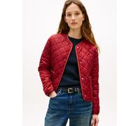 Steppjacke TOMMY HILFIGER "LW PADDED REG QUILTED JACKET", Damen, Gr. L (42/44), liberty rot, Steppware, Obermaterial: 100% Nylon, unifarben, regular fit hüftlang, Rundhals, Jacken Steppjacke, in leich