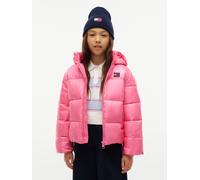 Steppjacke TOMMY HILFIGER, Mädchen, Gr. 10 (140), exotic pink, Web, Obermaterial: 100% Nylon. Futter: 100% Polyester. Füllung: 100% Polyester, unifarben, regular fit normal, hoch geschlossener Ausschn