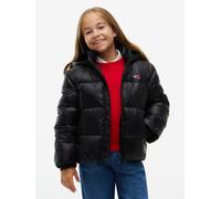 Steppjacke TOMMY HILFIGER, Mädchen, Gr. 8 (128), schwarz, Web, Obermaterial: 100% Nylon. Futter: 100% Polyester. Füllung: 100% Polyester, unifarben, regular fit normal, hoch geschlossener Ausschnitt,