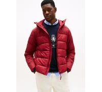 Steppjacke TOMMY HILFIGER "MID WEIGHT HOODED JACKET", Herren, Gr. XL, regatta rot, Web, Obermaterial: 100% Polyamid, unifarben, regular fit normal, Rundhals, eingesetzt gerader Abschluss, Jacken Stepp