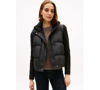 Steppjacke TOMMY HILFIGER "MODERN DOWN KNIT MIX REG JACKET", Damen, Gr. XXL (44), schwarz, Web, Obermaterial: 100% Polyester, unifarben, elastischer Bund, Jacken Steppjacke (71077631-XXL) schwarz