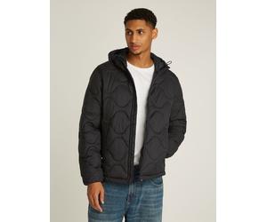 Steppjacke TOMMY HILFIGER "ONION QUILTED HOODED JACKET", Herren, Gr. L, schwarz, Web, Obermaterial: 100% Polyamid. Futter: 100% Polyester. Wattierung: 100% Polyester, Jacken Steppjacke, Mit Zwiebelste