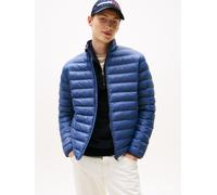 Steppjacke TOMMY HILFIGER "PACKABLE RECYCLED JACKET", Herren, Gr. S, blau (faded indigo), Web, Obermaterial: 100% Polyamid, normal kurz, elastischer Bund, Jacken Steppjacke, Winterjacke mit Logosticke