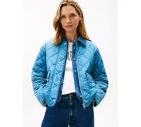 Steppjacke TOMMY HILFIGER "PADDED FLAG QUILTED JACKET", Damen, Gr. XXL (44), cyclone haze, Steppware, Obermaterial: 100% Polyester, unifarben, regular fit, Jacken Steppjacke (75645317-XXL) cyclone haz