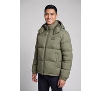Steppjacke TOMMY JEANS "ALASKA DOWN PUFFER", Herren, Gr. 3XL, grün (rocky mountain), Web, Obermaterial: 100% Polyester. Futter: 100% Polyester. Füllung: 90% Daunen, 10% Federn, regular fit normal, Run