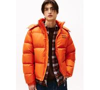Steppjacke TOMMY JEANS "ALASKA DOWN PUFFER", Herren, Gr. L, voyager orange, Web, Obermaterial: 100% Polyester, unifarben, regular fit normal, Rundhals, eingesetzt gerader Abschluss, Jacken, Übergangsj