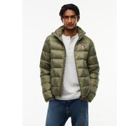 Steppjacke TOMMY JEANS "LIGHT DOWN PACKBL JACKET", Herren, Gr. M, grün (rocky mountain), Web, Obermaterial: 100% Nylon. Futter: 100% Polyester. Füllung: 90% Daunen, 10% Federn, unifarben, regular fit 