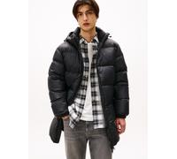 Steppjacke TOMMY JEANS "TJM ESSENTIAL DOWN PARKA", Herren, Gr. L, schwarz, Web, Obermaterial: 100% Polyester. Futter: 100% Polyester. Füllung: 70% Daunen, 30% Federn, relaxed fit normal, elastischer B