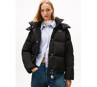 Steppjacke TOMMY JEANS "TJW ALASKA GRID DOWN JACKET EXT", Damen, Gr. XXL (44), schwarz, Web, Obermaterial: 100% Polyester, unifarben, regular fit, Jacken Steppjacke (28105335-XXL) schwarz