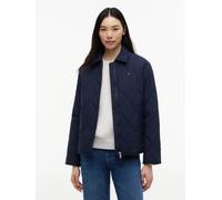 Steppjacke TOMMY JEANS "TJW COACH COLLAR QUILTED JACKET", Damen, Gr. L (42/44), blau (schwarz night navy), Steppware, Obermaterial: 100% Nylon, unifarben, normal, Jacken Steppjacke, Kunstfaser, Flag-S