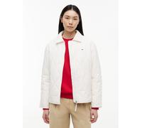 Steppjacke TOMMY JEANS "TJW COACH COLLAR QUILTED JACKET", Damen, Gr. M (40), weiß (ancient weiß), Steppware, Obermaterial: 100% Nylon. Futter: 100% Polyester. Füllung: 100% Polyester, unifarben, norma