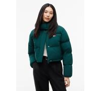 Steppjacke TOMMY JEANS "TJW CRP ALASKA PUFFER EXT", Damen, Gr. S (36/38), grün (elegant grün), Web, Obermaterial: 100% Polyester. Futter: 100% Polyester. Füllung: 100% Daunen, unifarben, kurz, elastis