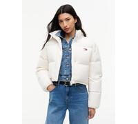 Steppjacke TOMMY JEANS "TJW CRP ALASKA PUFFER EXT", Damen, Gr. XL (46), weiß (sanftes weiß), Web, Obermaterial: 100% Polyester. Futter: 100% Polyester. Füllung: 100% Daunen, unifarben, kurz, elastisch